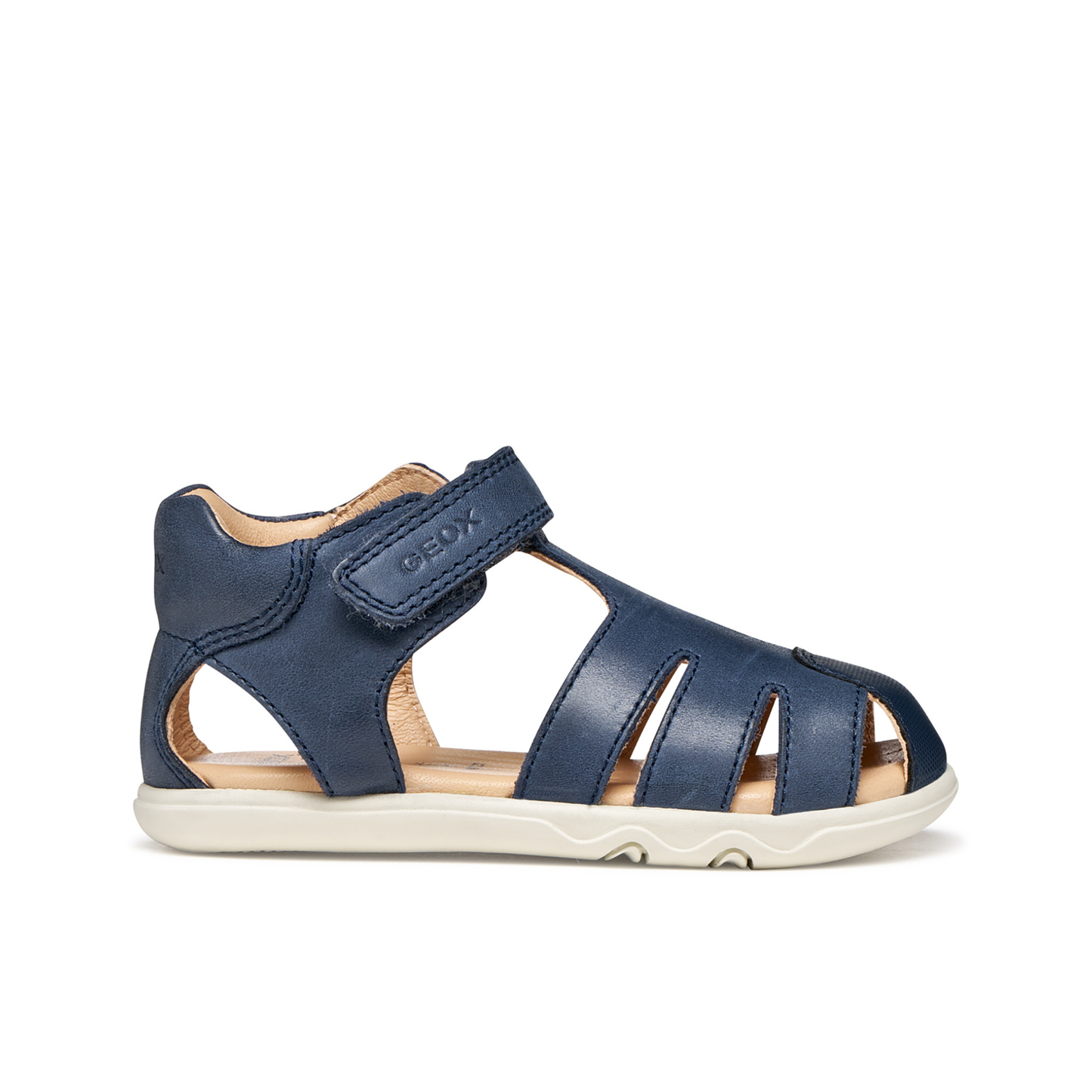 Baby Steppieup Barefoot Navy Leather Sandal