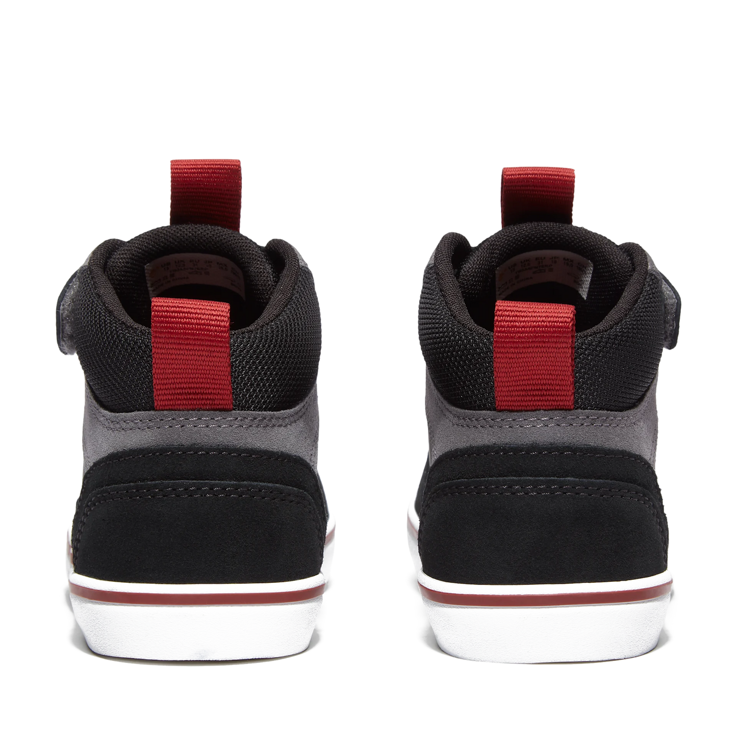 Stone Jump Mid Hook & Loop Sneaker Black Grey Red