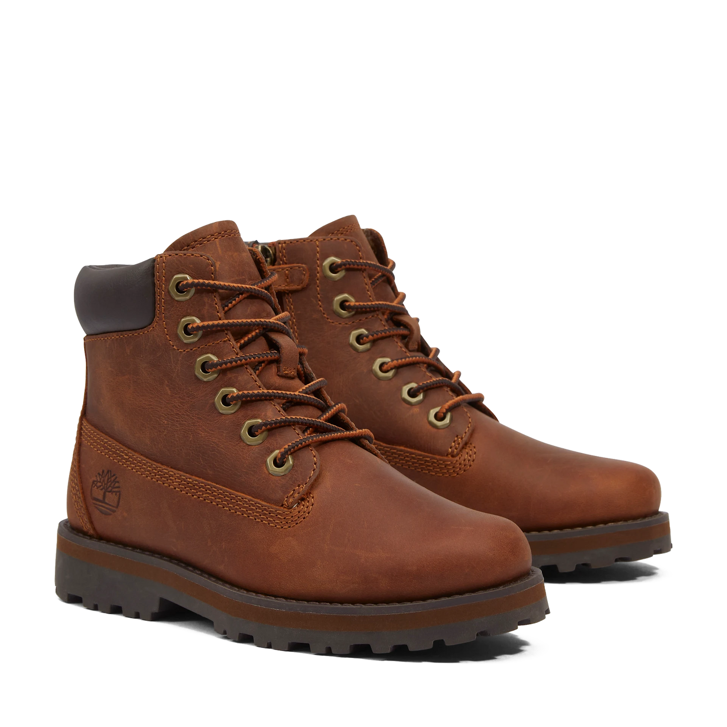 Courma Kid Brown Zip & Lace Boot