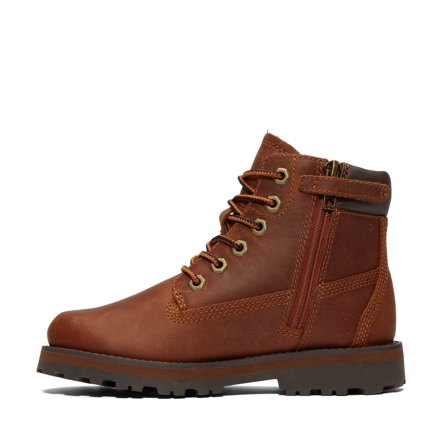 Courma Kid Brown Zip & Lace Boot