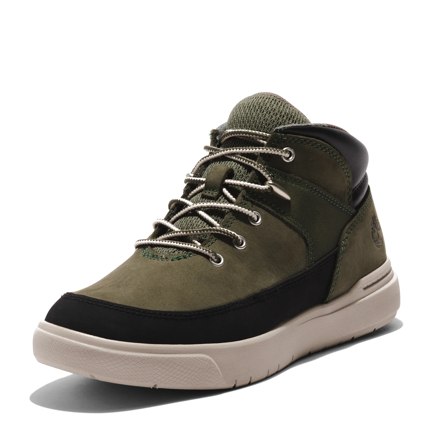 Seneca Bay Zip and Lace Mid Hiker Shoe Dark Green Nubuck