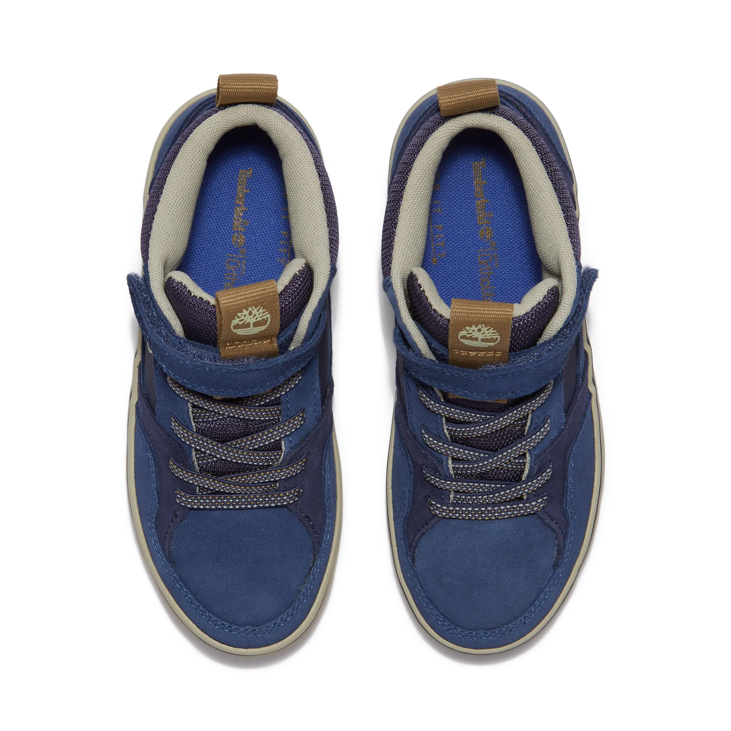 Stone Jump Mid Hook & Loop Leather Sneaker Dark Blue