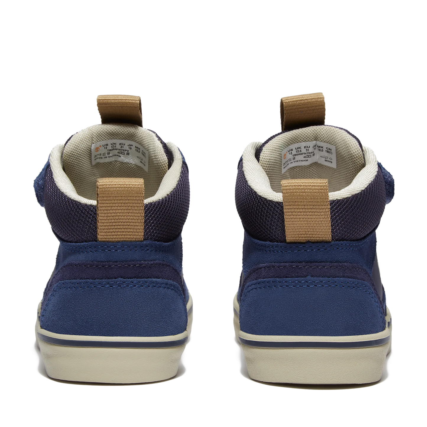 Stone Jump Mid Hook & Loop Leather Sneaker Dark Blue
