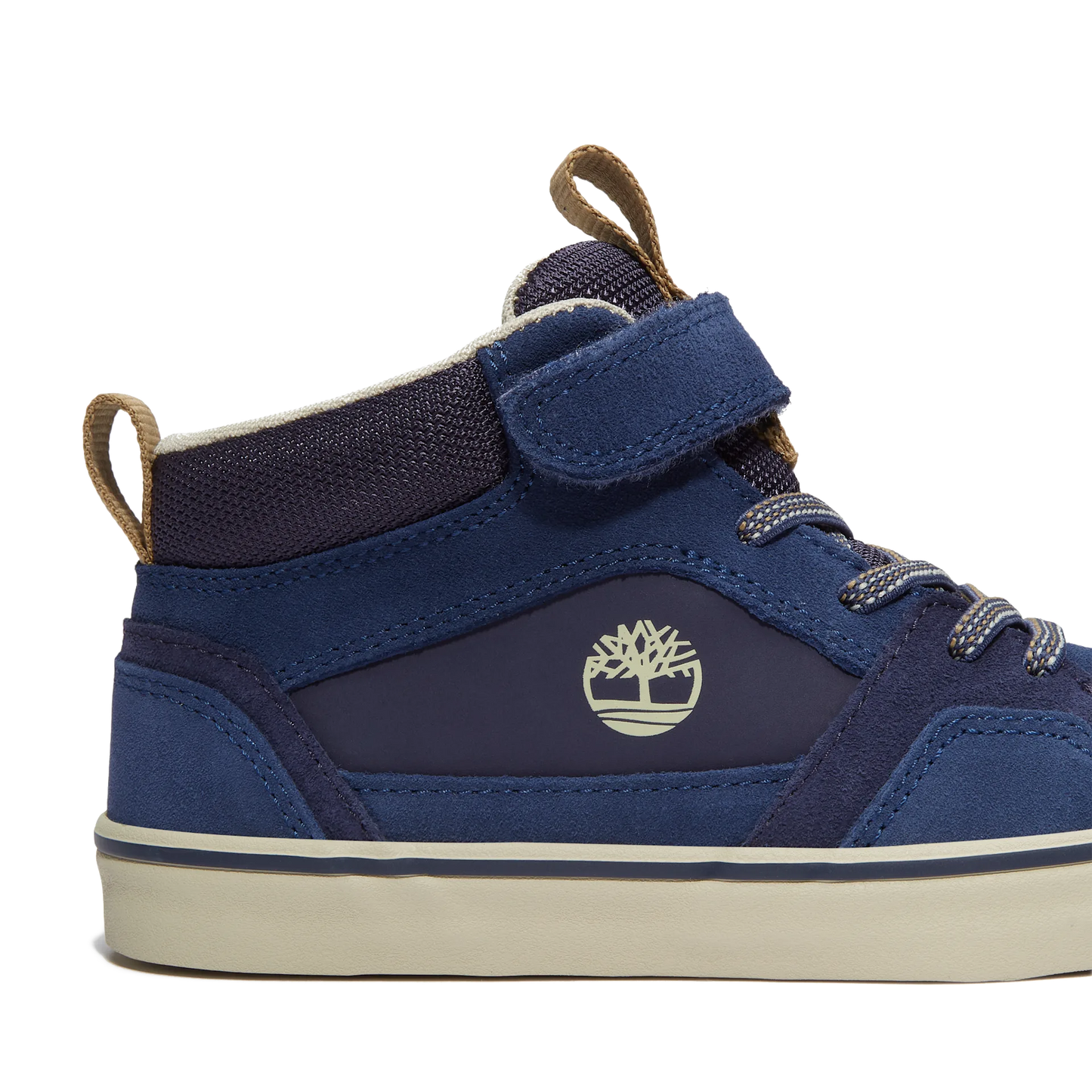Stone Jump Mid Hook & Loop Leather Sneaker Dark Blue