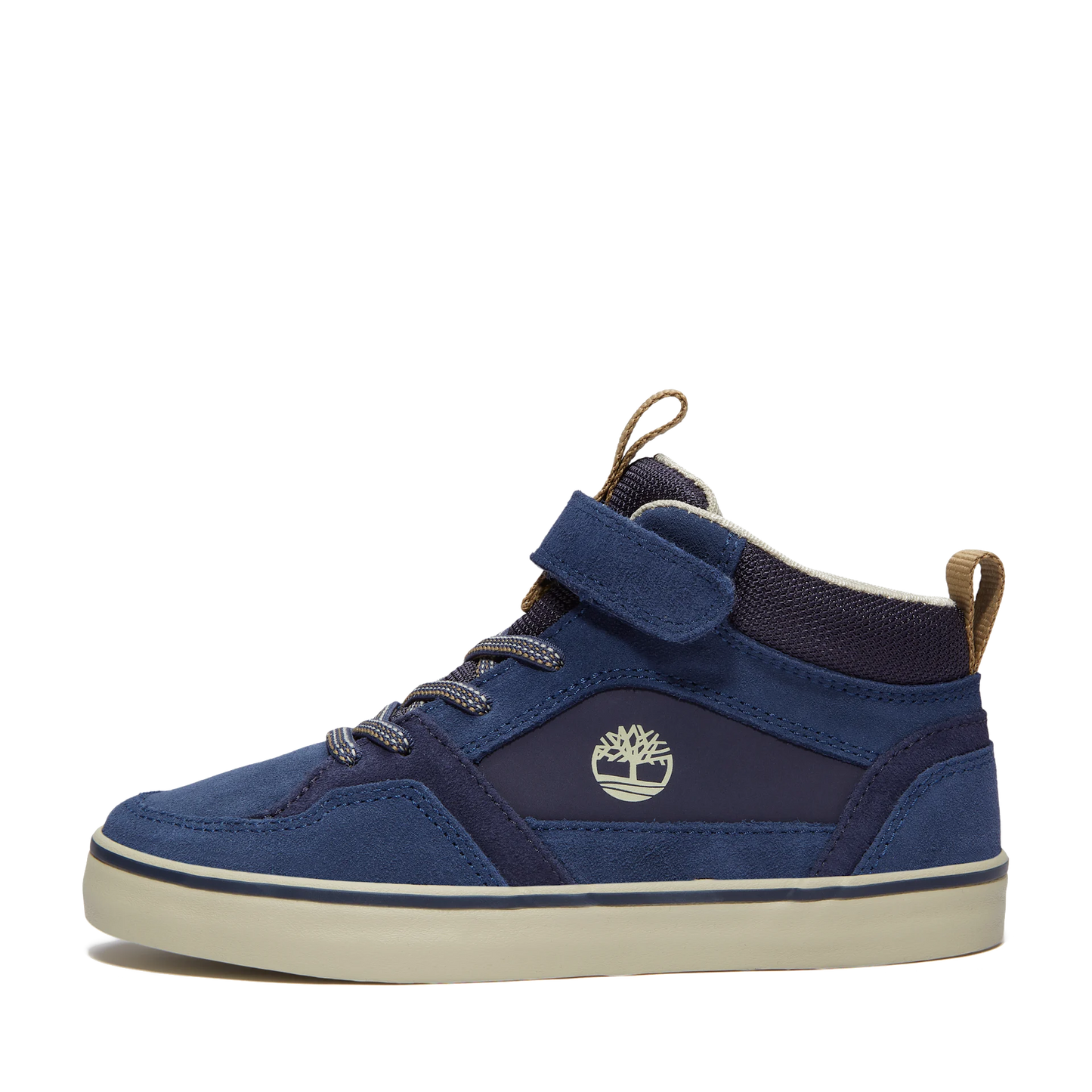 Stone Jump Mid Hook & Loop Leather Sneaker Dark Blue