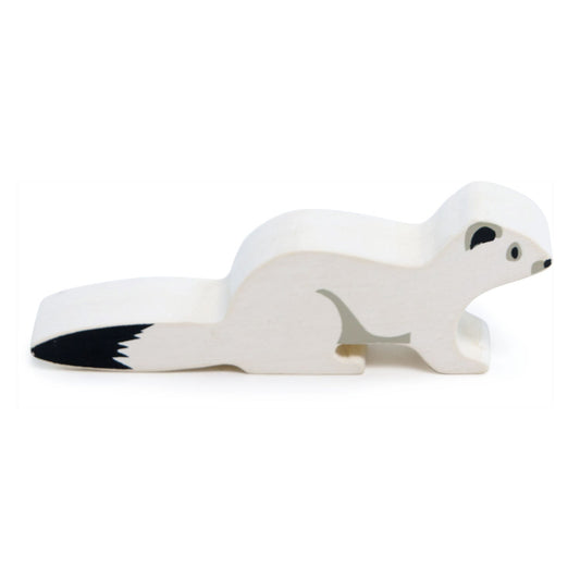 Wooden Polar Animal White Stoat