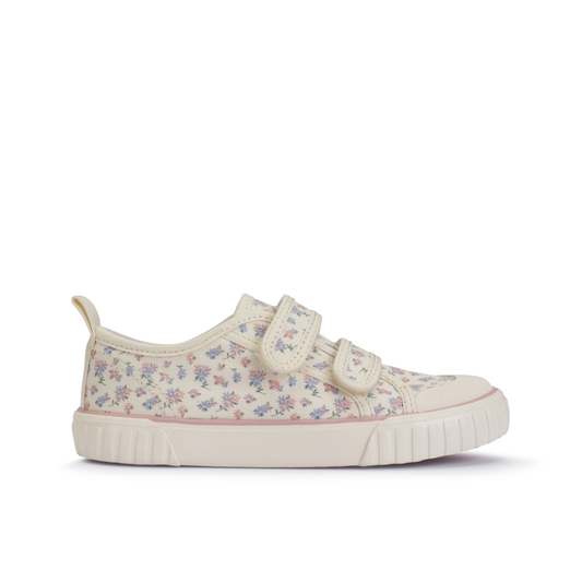 Tide Cream Posy Floral Canvas Shoe