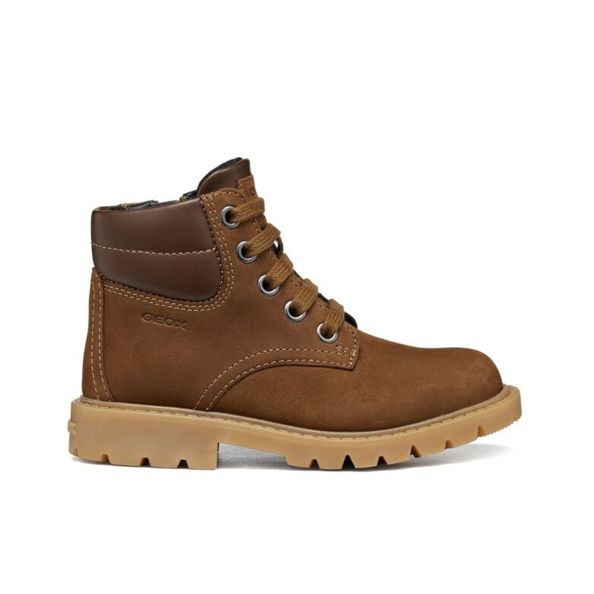 Shaylax Toffee Brown Zipped and Laced Leather Boot