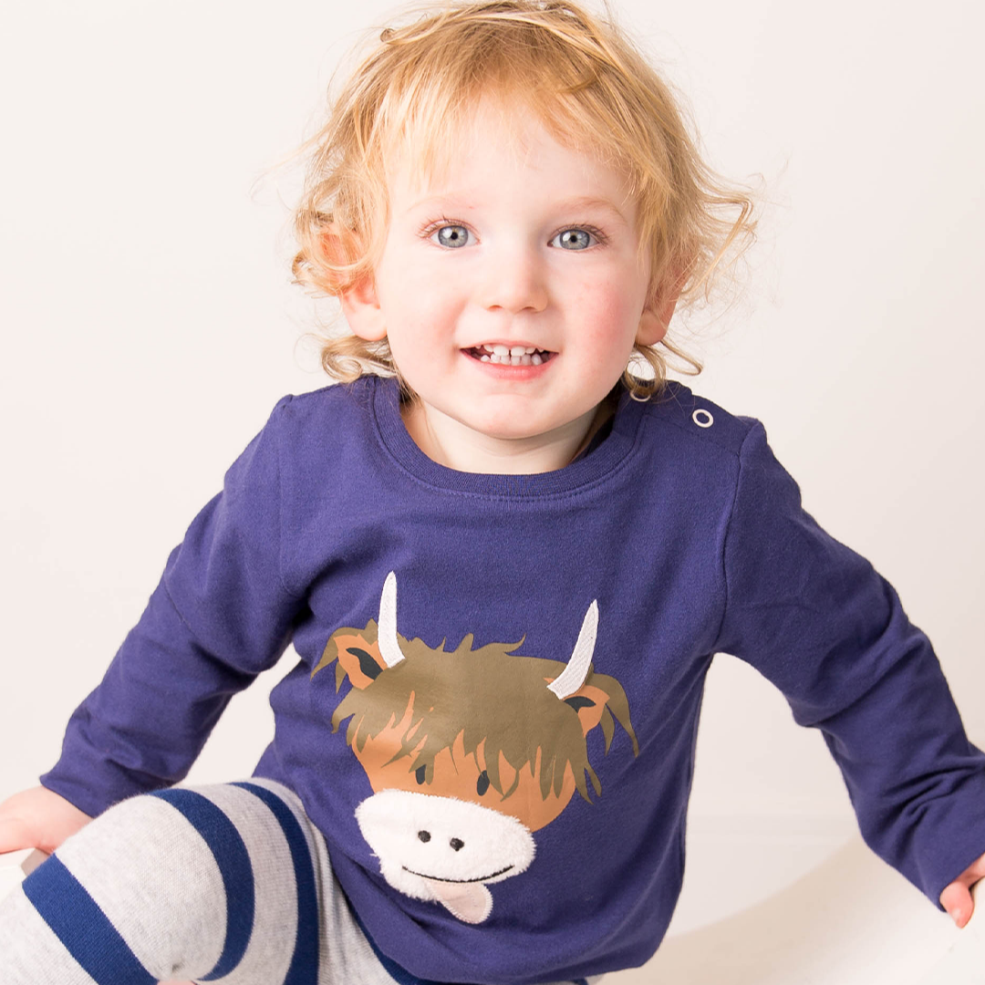 Hamish The Highland Cow Long Sleeve Top