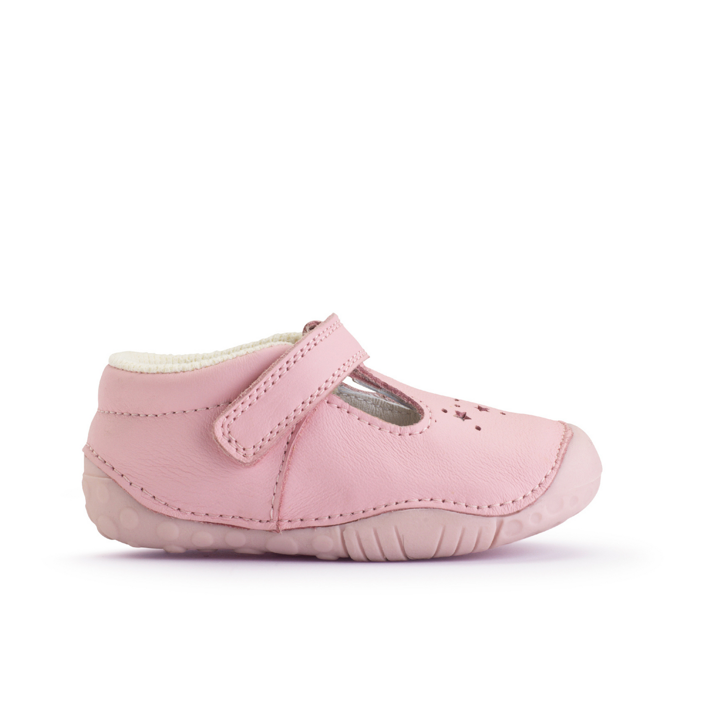 Tumble Girls Sugar Pink Leather T-Bar Pre Walker