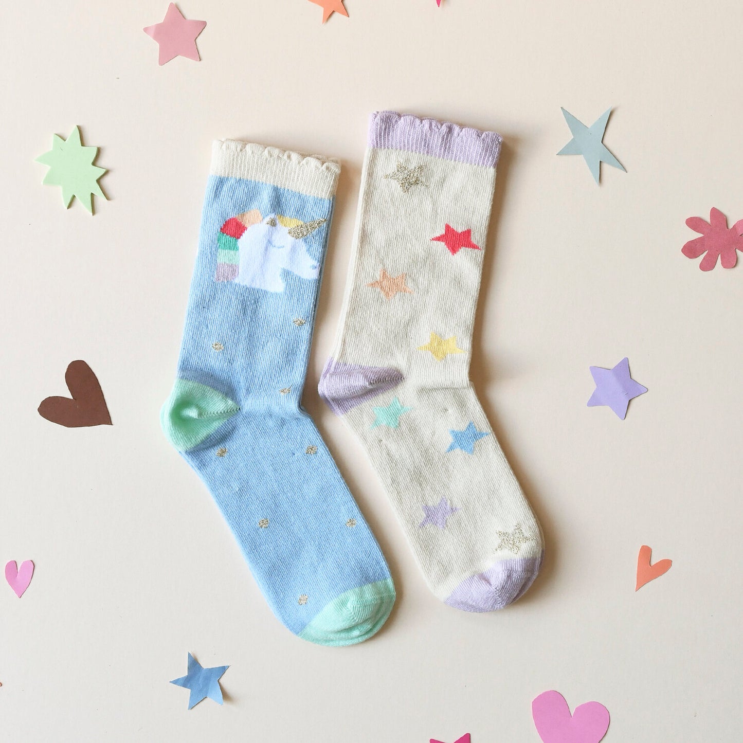 Rainbow Unicorn Socks 2 Pack