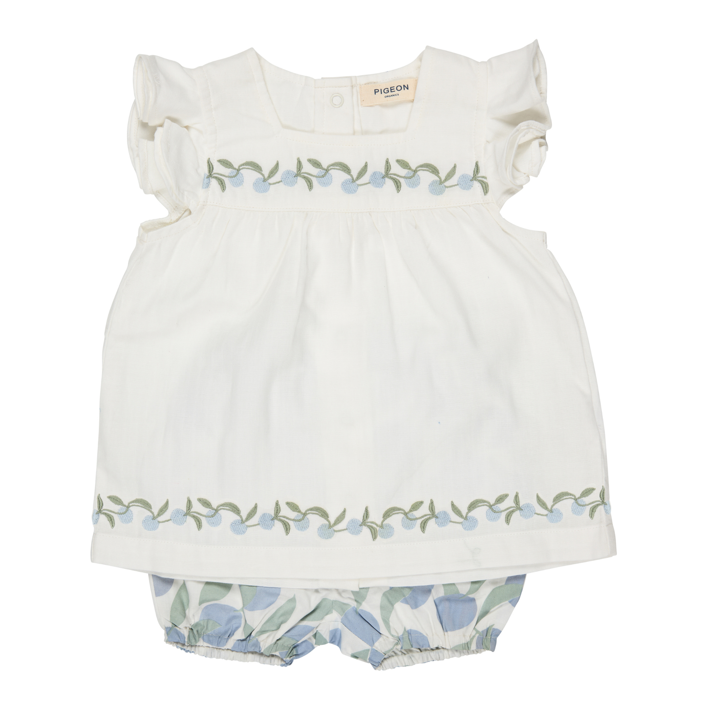 Embrodiered White Tunic Set