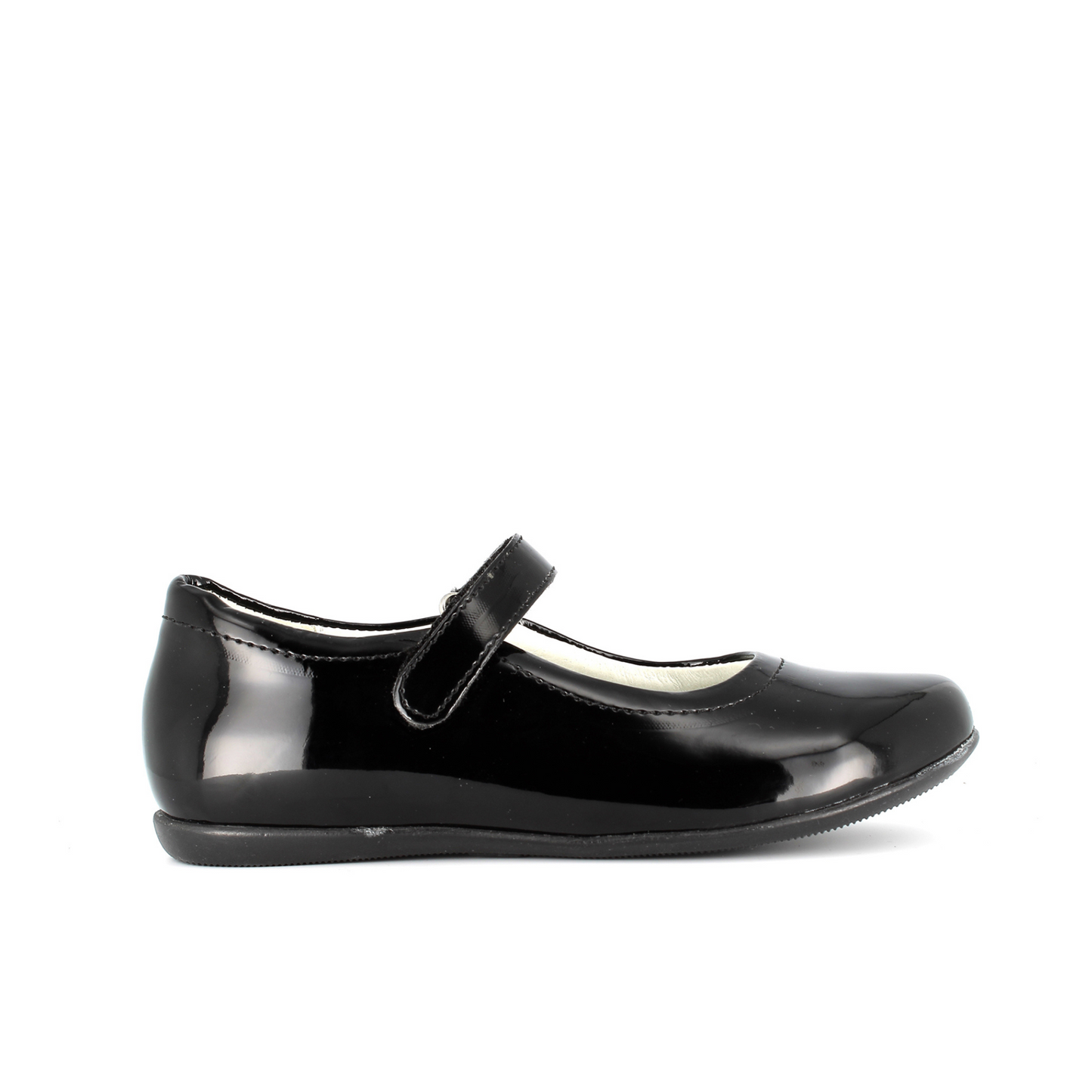 Zura Black Patent Leather Ballet Flat Girls School Shoe