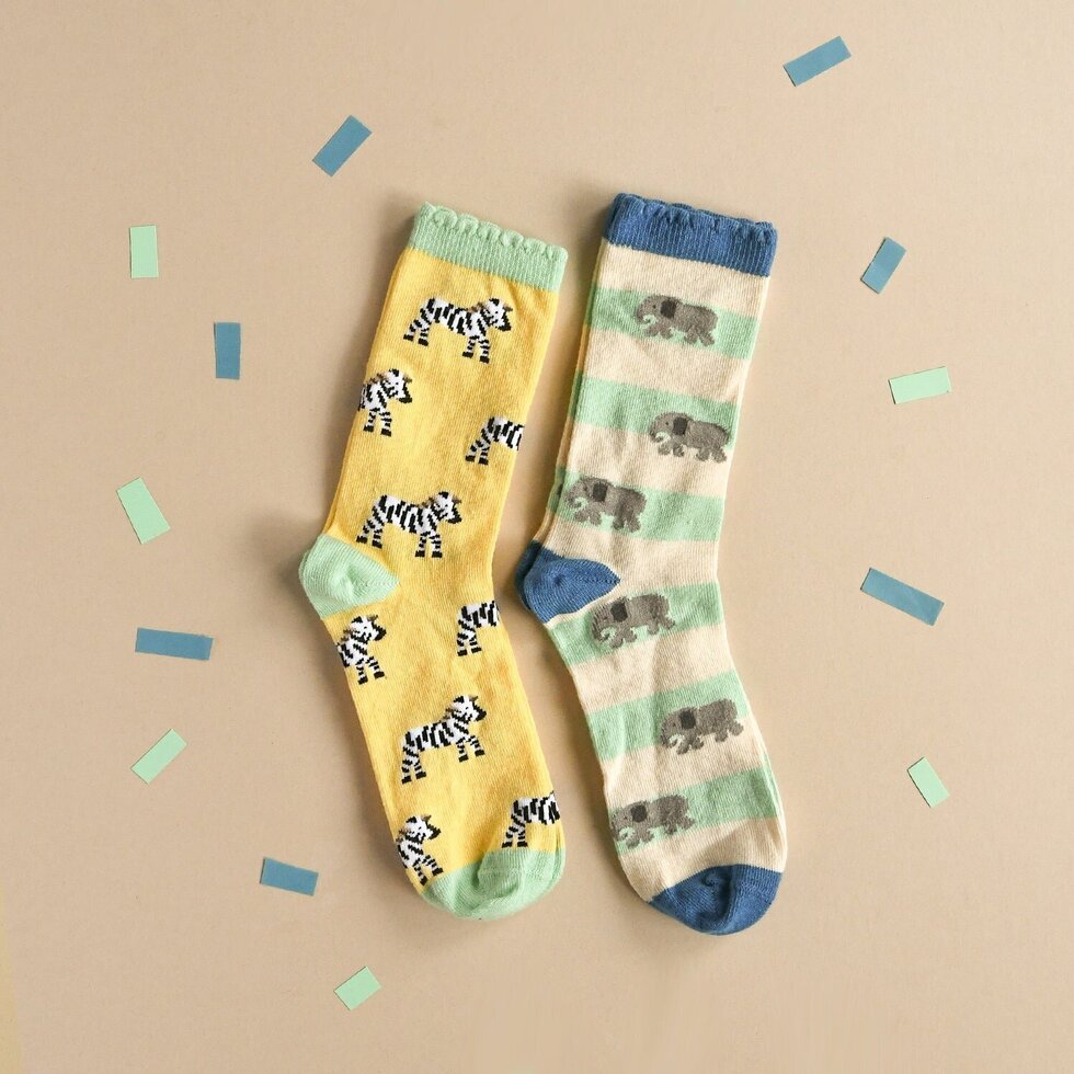 Safari Fun Socks 2 Pack