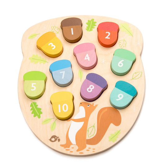 How Many Acorns? Counting Puzzle Toy
