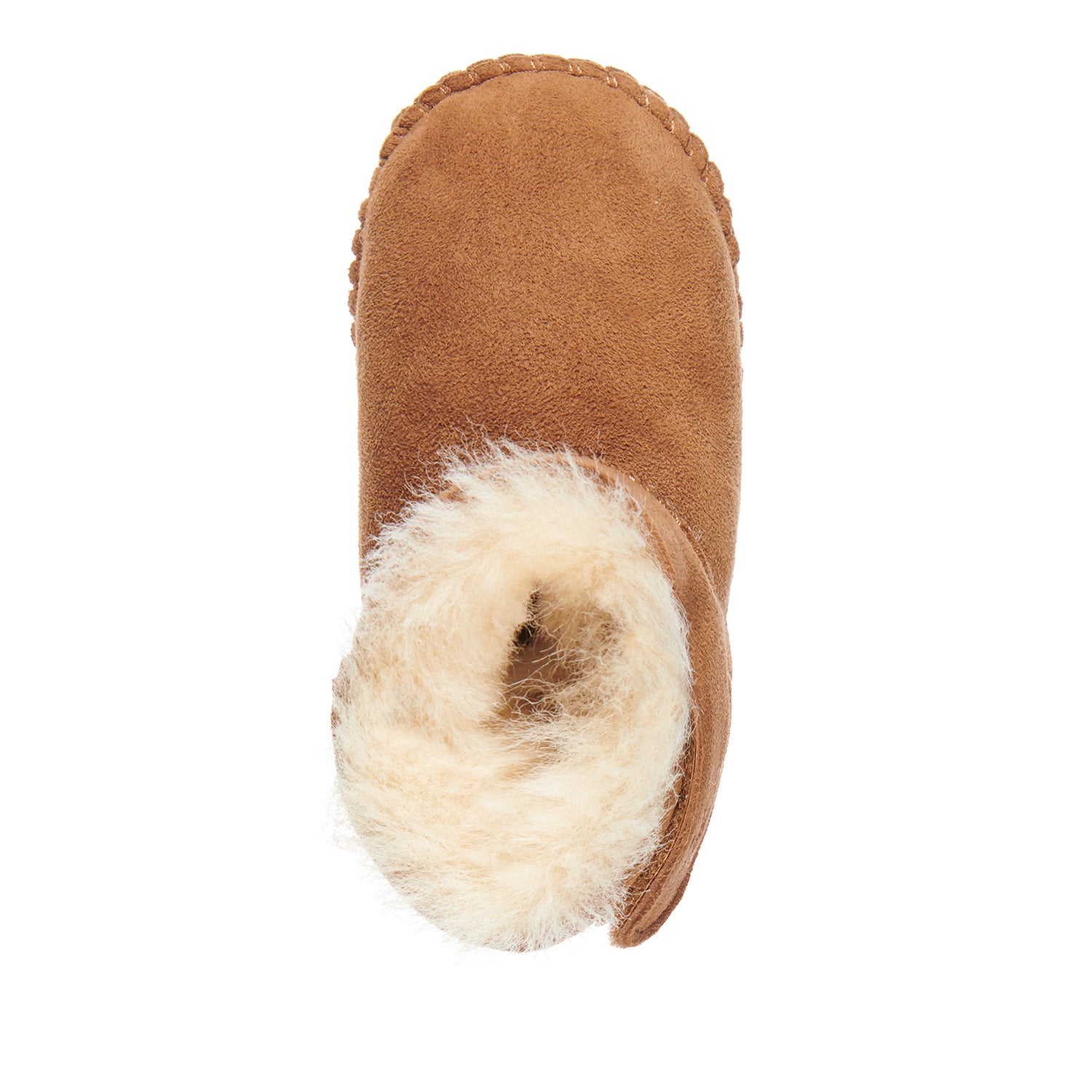 Merino Lined Water Resistant Chestnut Suede Baby Bootie To Boot