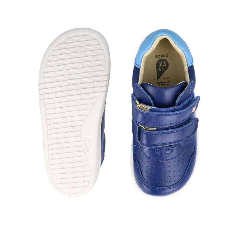 IW Riley Leather Sneaker Shoe in Blueberry and Powder Blue