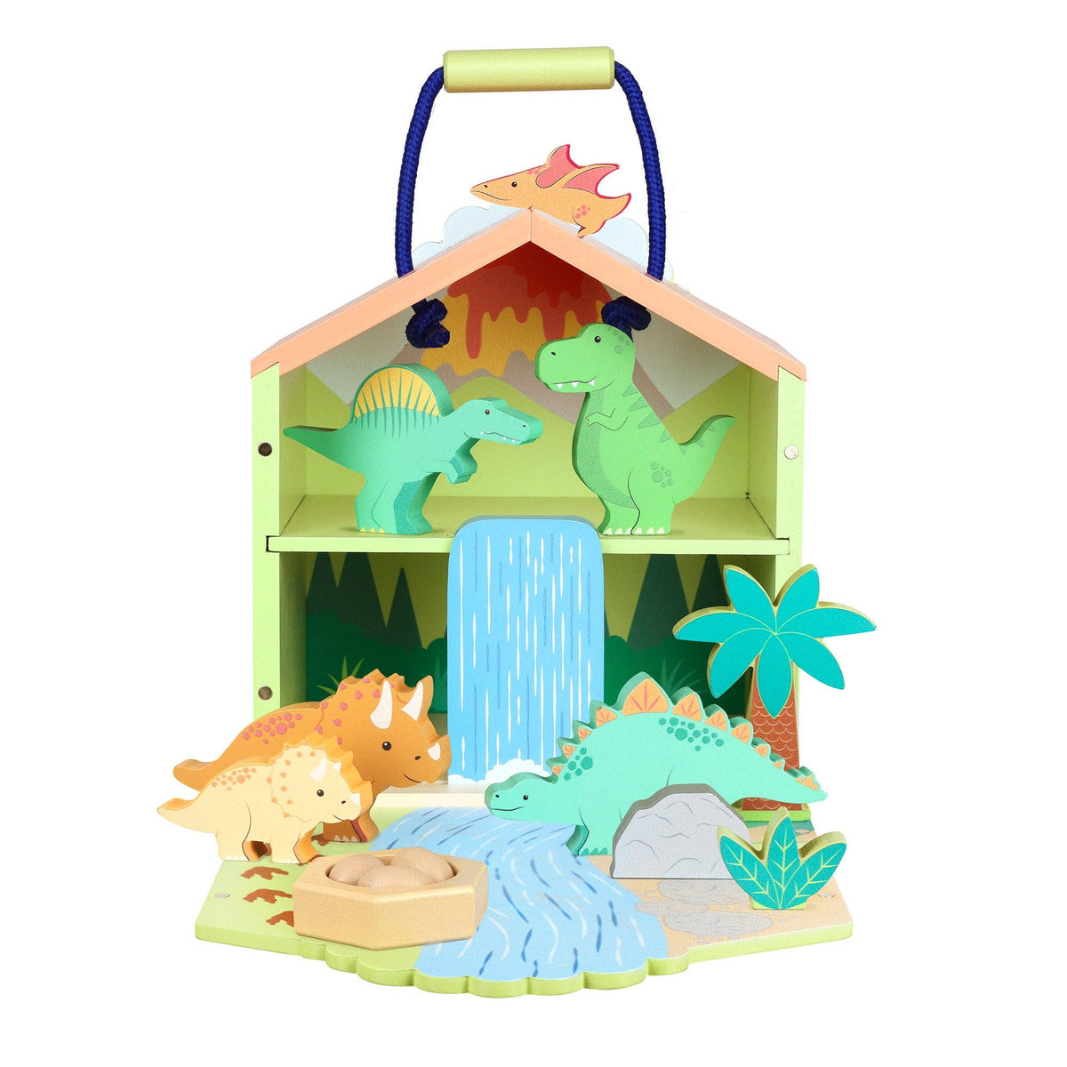 Wooden Dinosaur Play Set