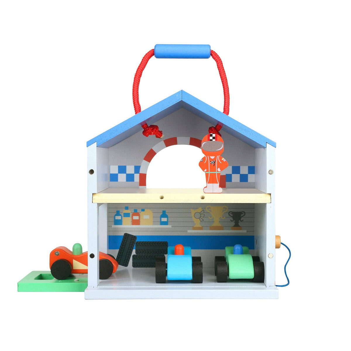 Wooden Racing Track Play Set