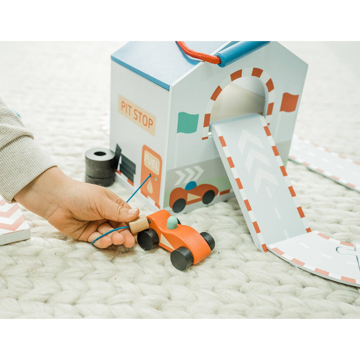 Wooden Racing Track Play Set