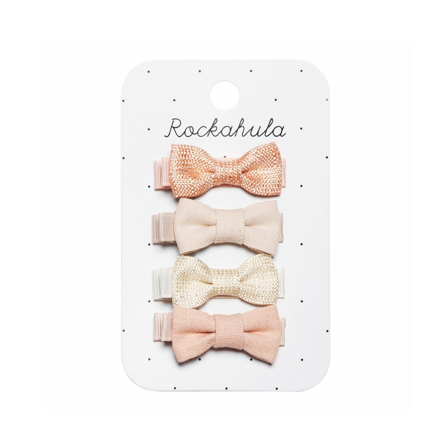 Linen Mini Bow Clips