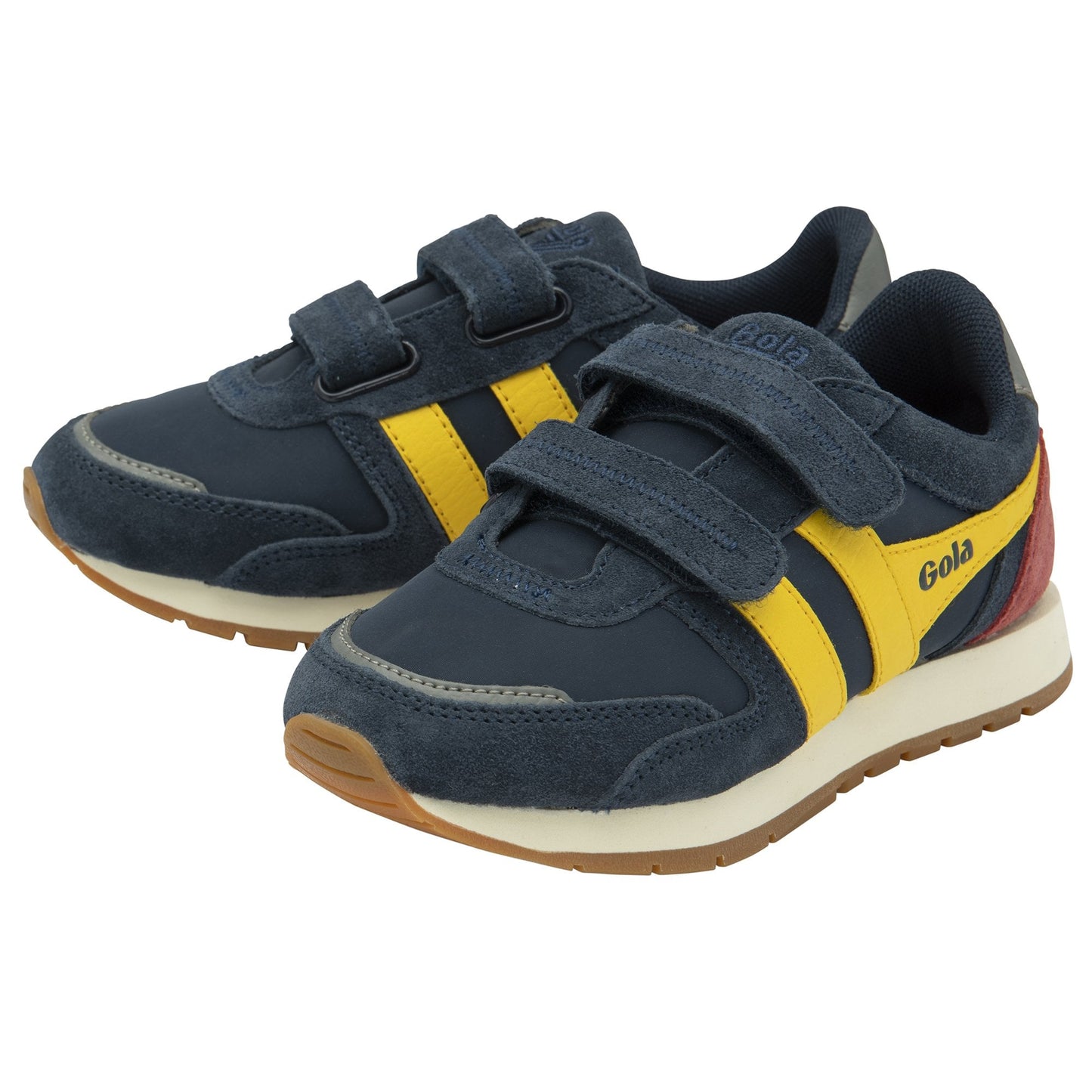 Austin Strap Trainer Navy/Sun/Deep Red Suede
