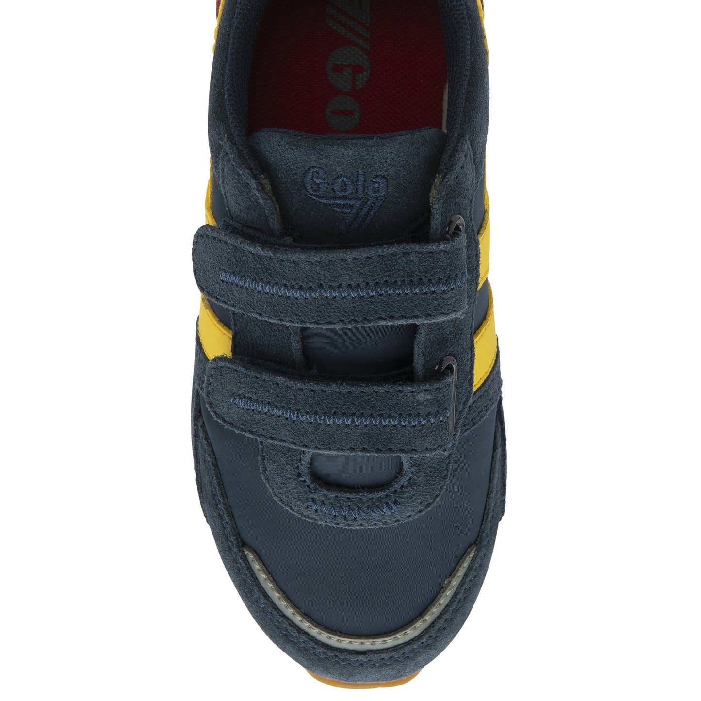 Austin Strap Trainer Navy/Sun/Deep Red Suede