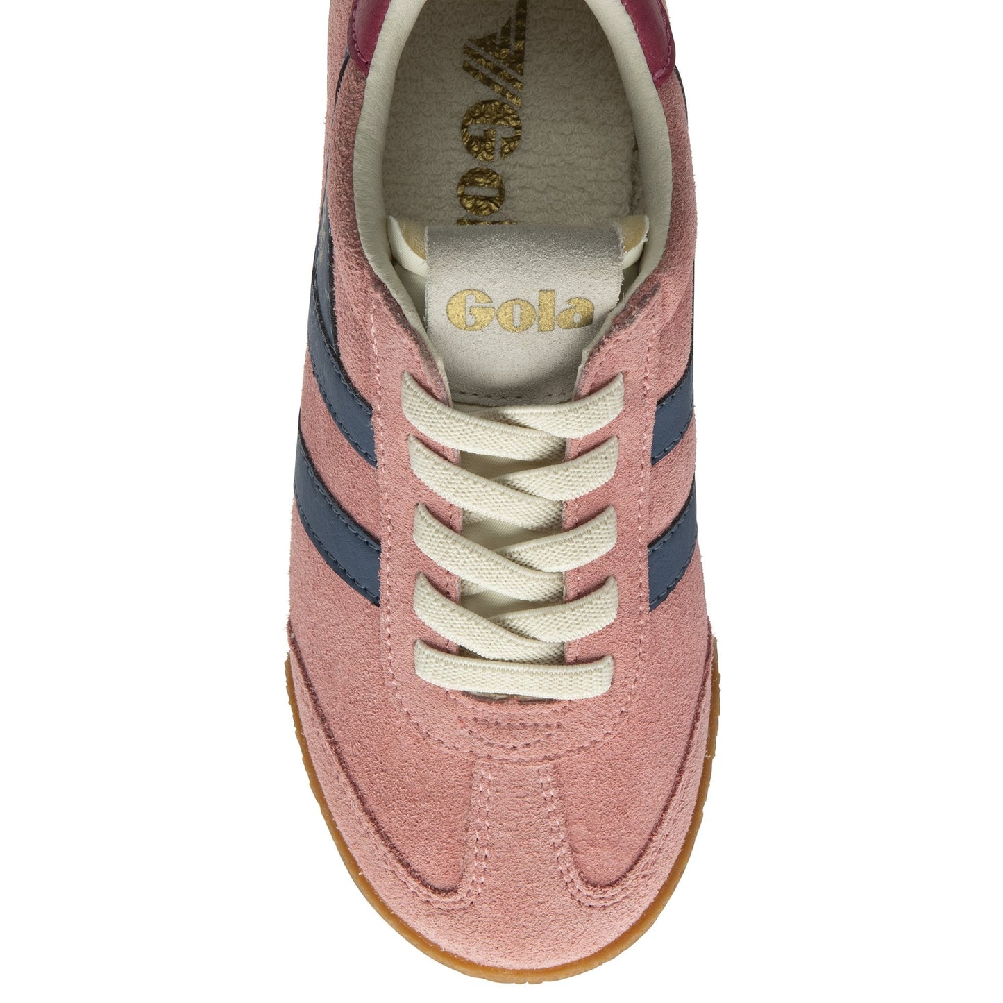 Elan Coral Pink/Moonlight/Raspberry Suede Sneaker Elastic Lace