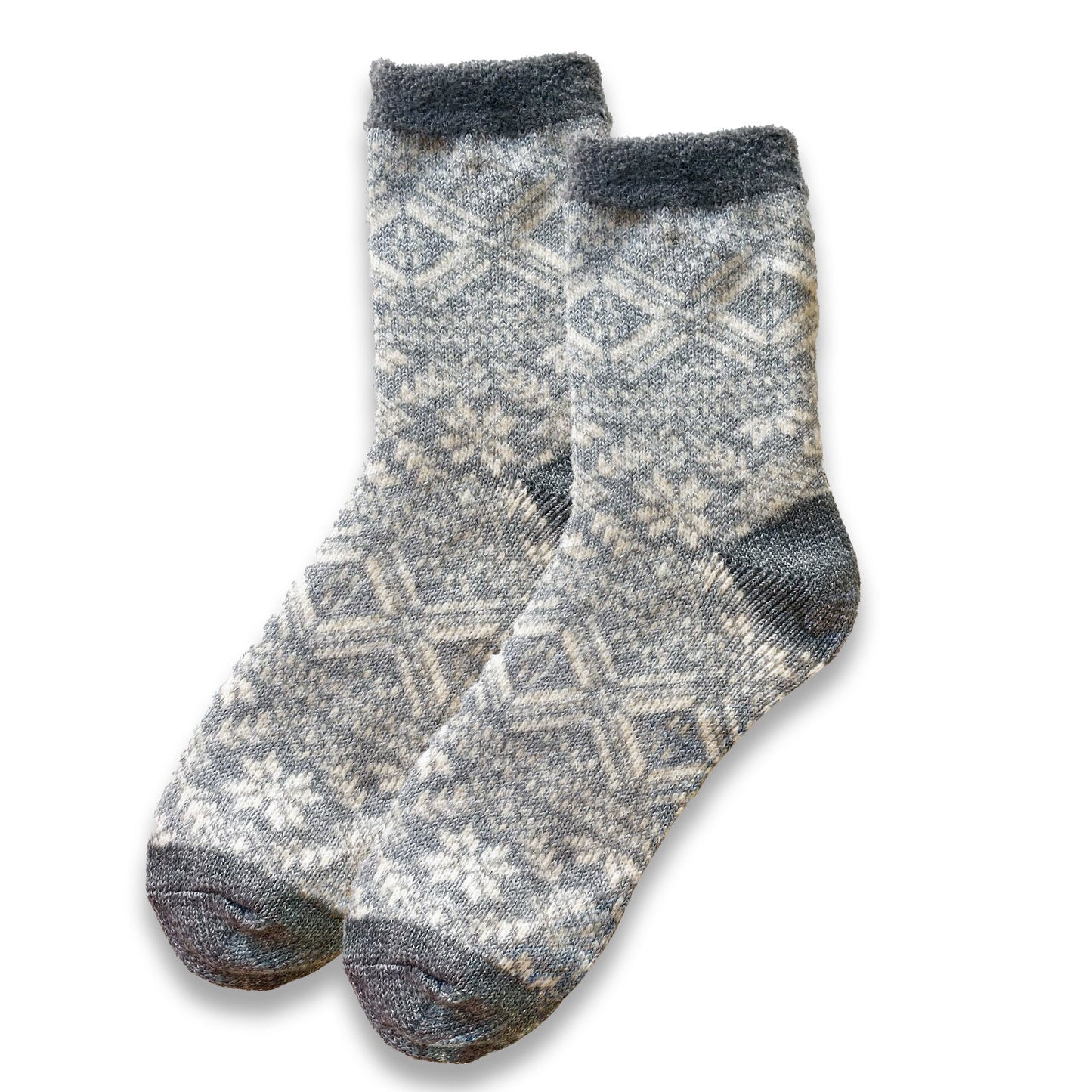 Cosy Grey Cabin Socks UK size 4-7