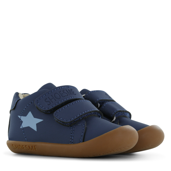 Baby-Flex Blue Leather Pre-Walker First Shoe