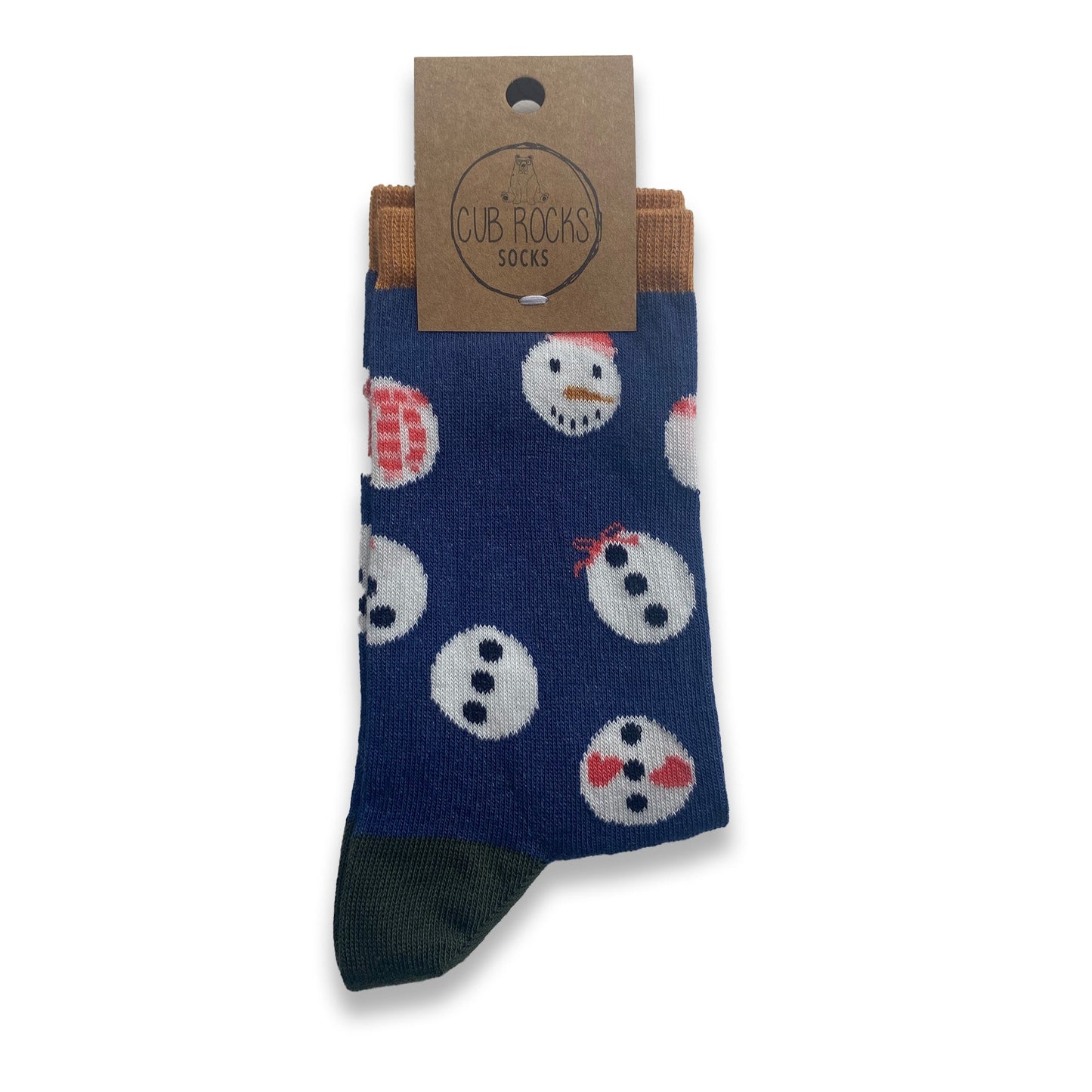 Ladies Cotton Snowman Christmas Socks