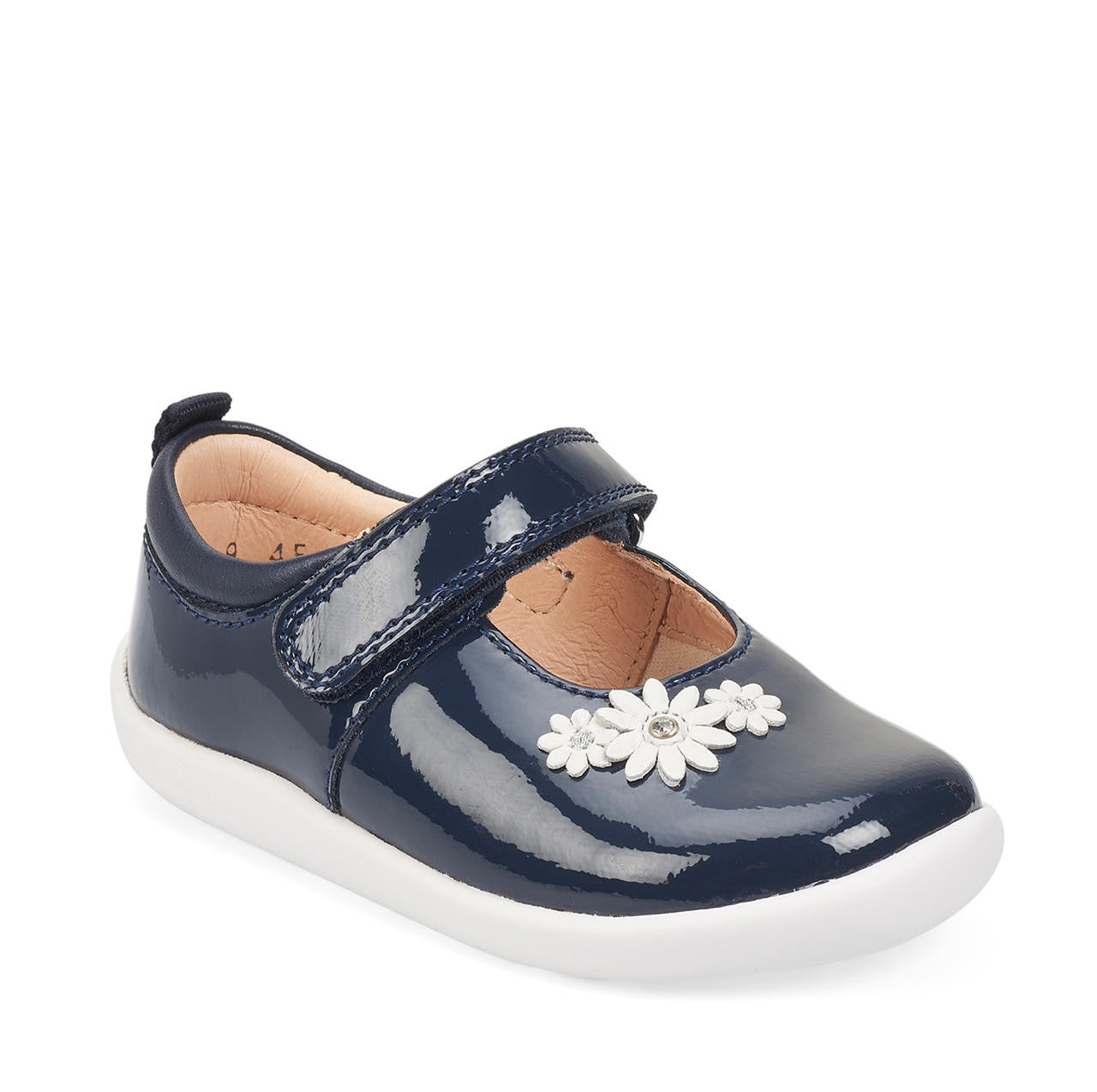 Fairy Tale Navy Patent Narrow Fitting Girl's First Shoe