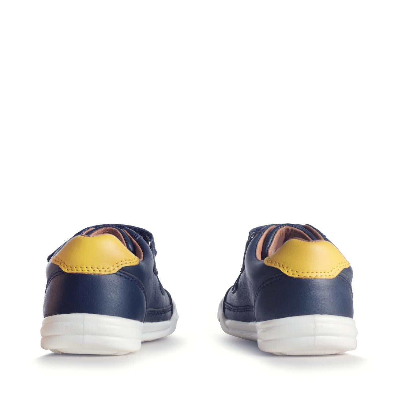 Roundabout Boys Pre School Navy Leather Casual Shoe