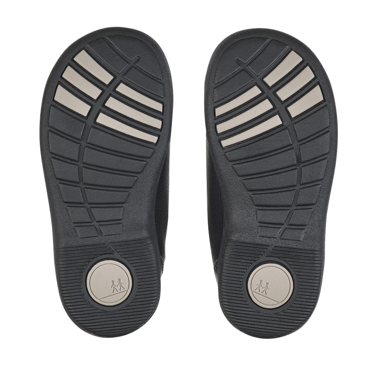 Zigzag Soft Black Leather Boys First School Shoe