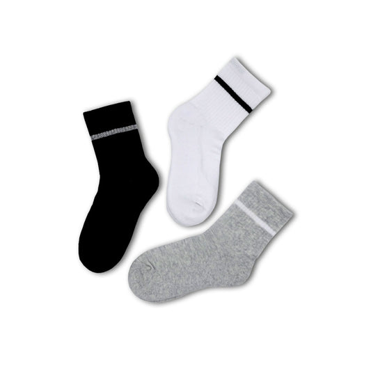 3pk Cotton Cushioned Sports Ankle Socks