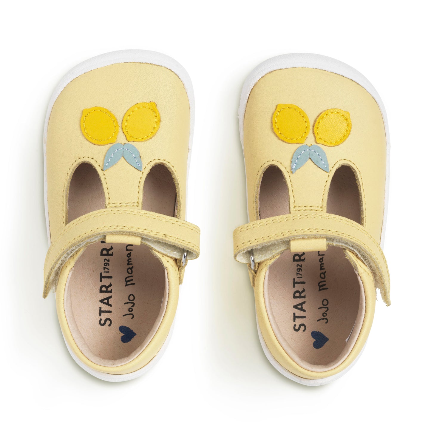 Squeeze Yellow Leather Girl's First Walking Shoe