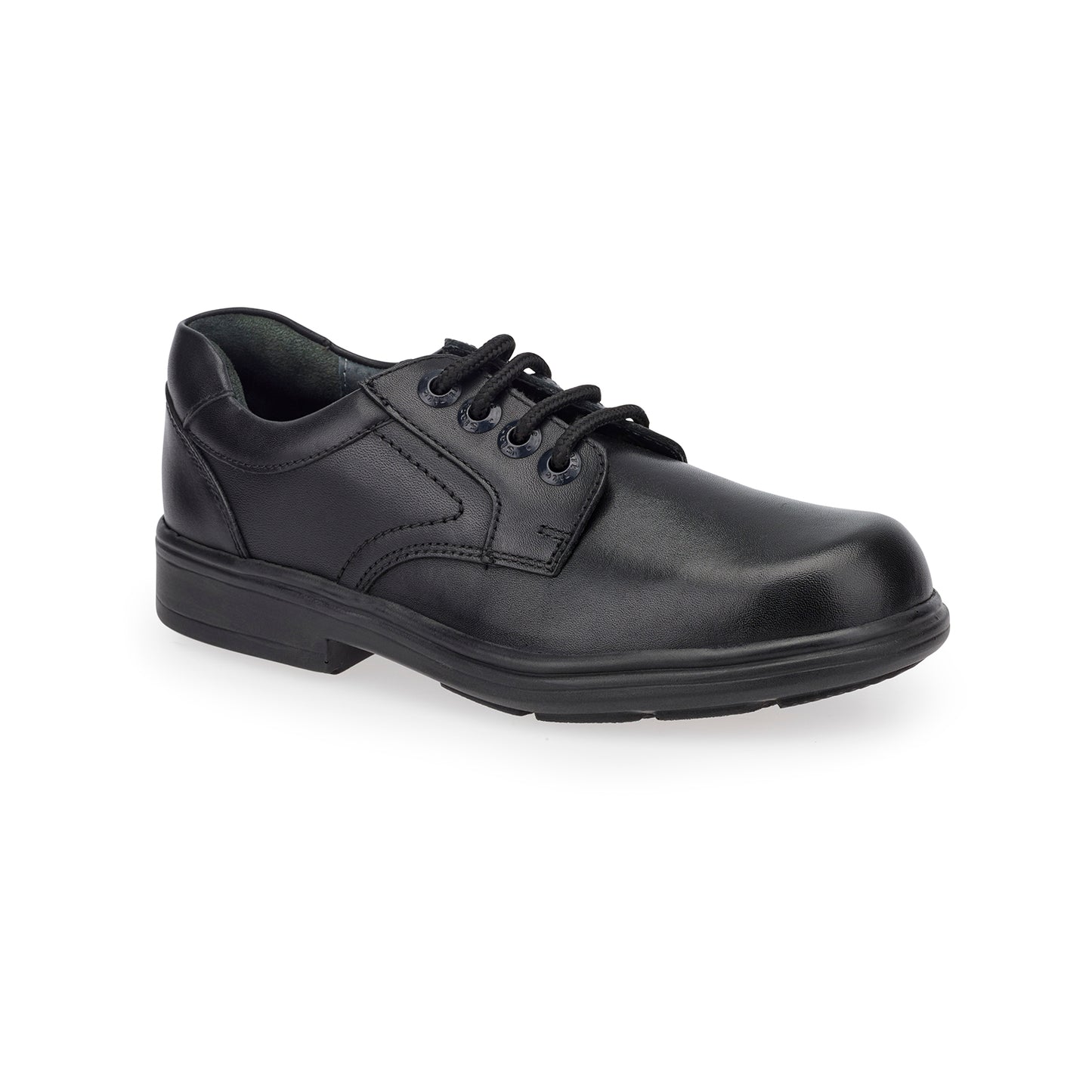 Isaac Black Leather Lace-up Boy’s Shoe