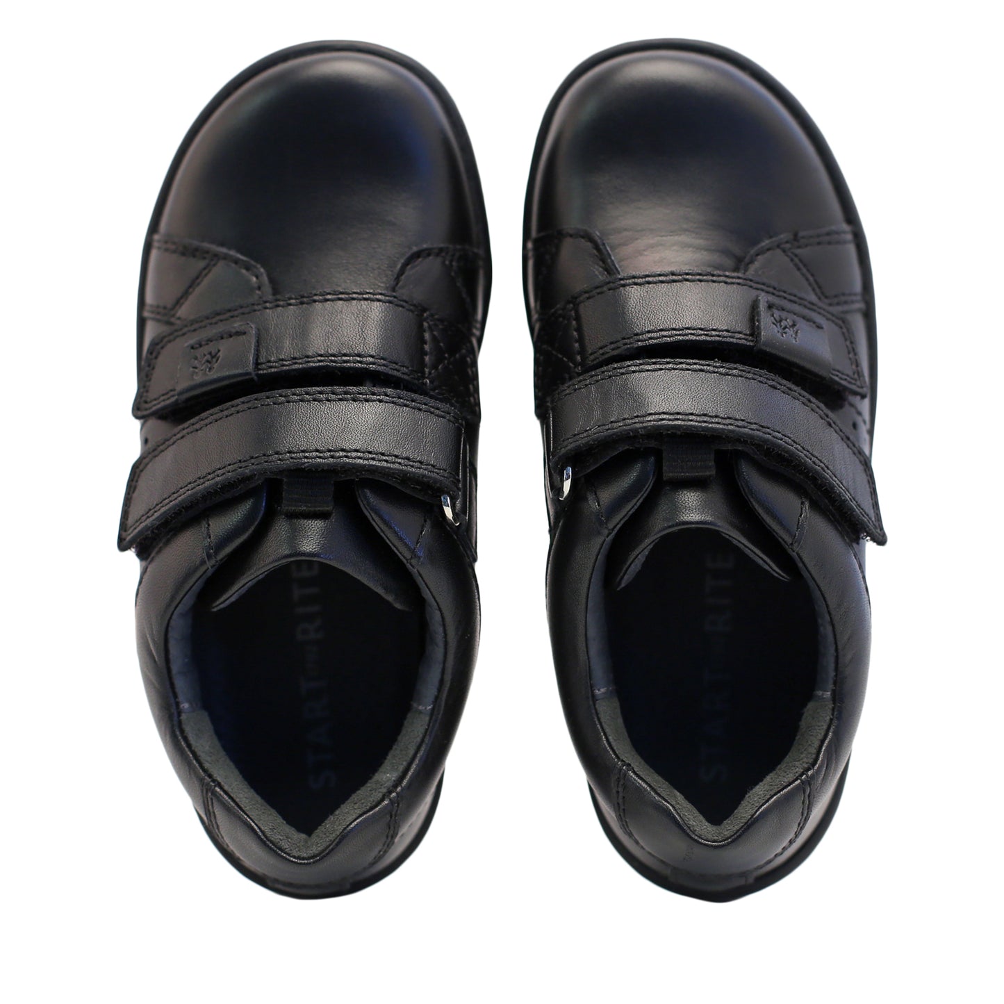 Explore Soft Black Leather Boy's Riptape First School Shoe