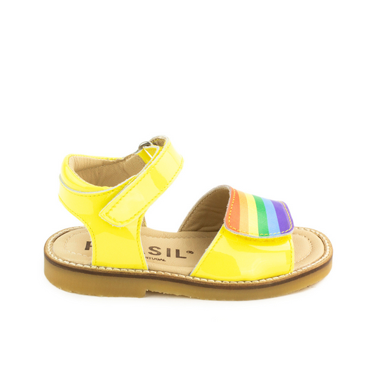Rainbow Yellow Patent Leather Sandal