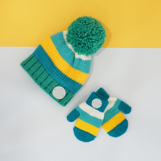 Green And Mustard Mittens