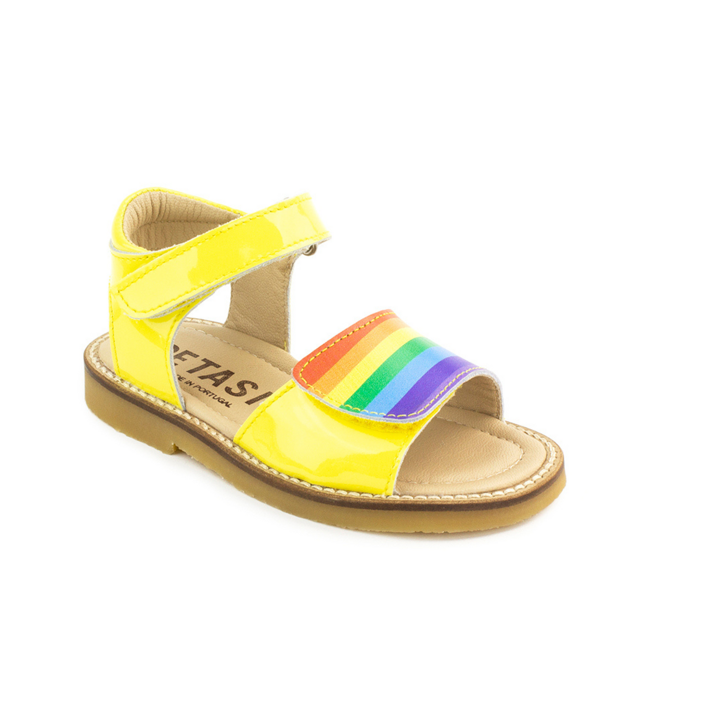 Rainbow Yellow Patent Leather Sandal