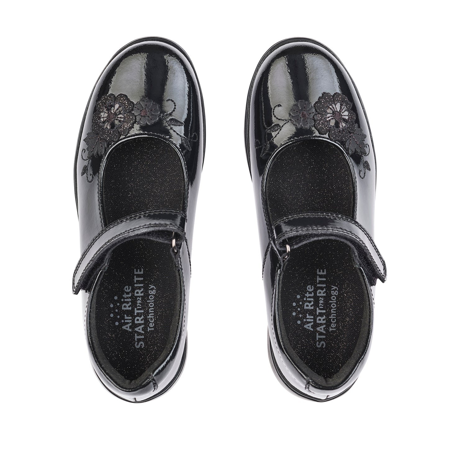 Wish Girl's Black Patent Leather School Shoe