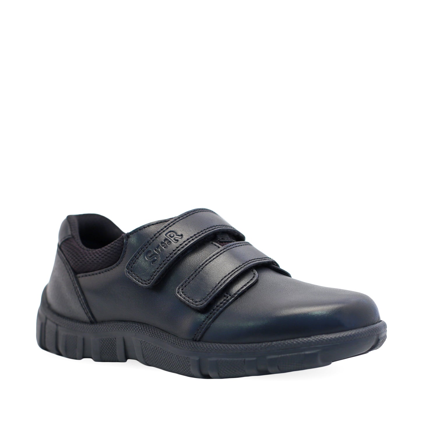 Origin Black Leather Boy's School Shoe