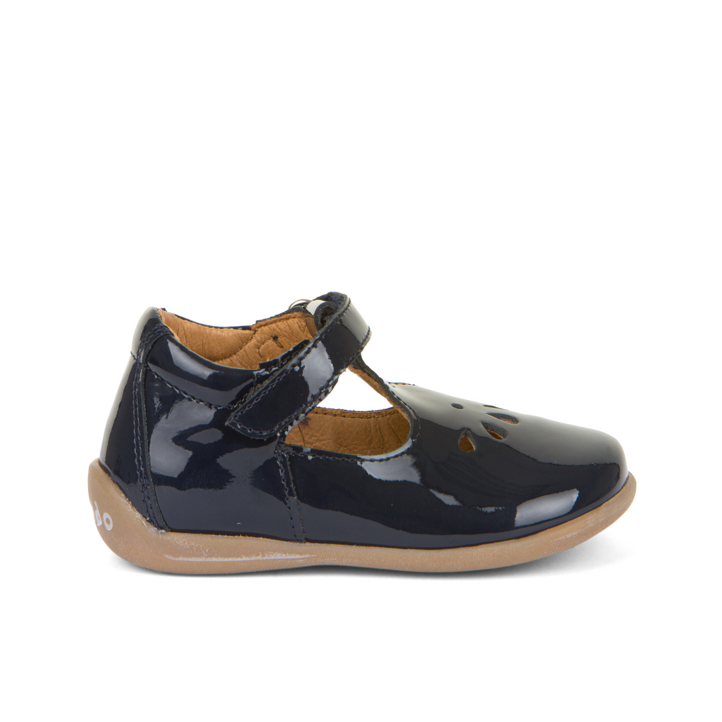 Patent Navy Leather T-Bar Shoe