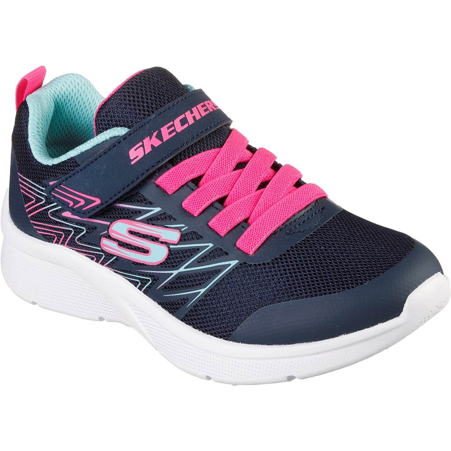 Microspec Bold Delight Machine Washable Girl's Trainer Navy