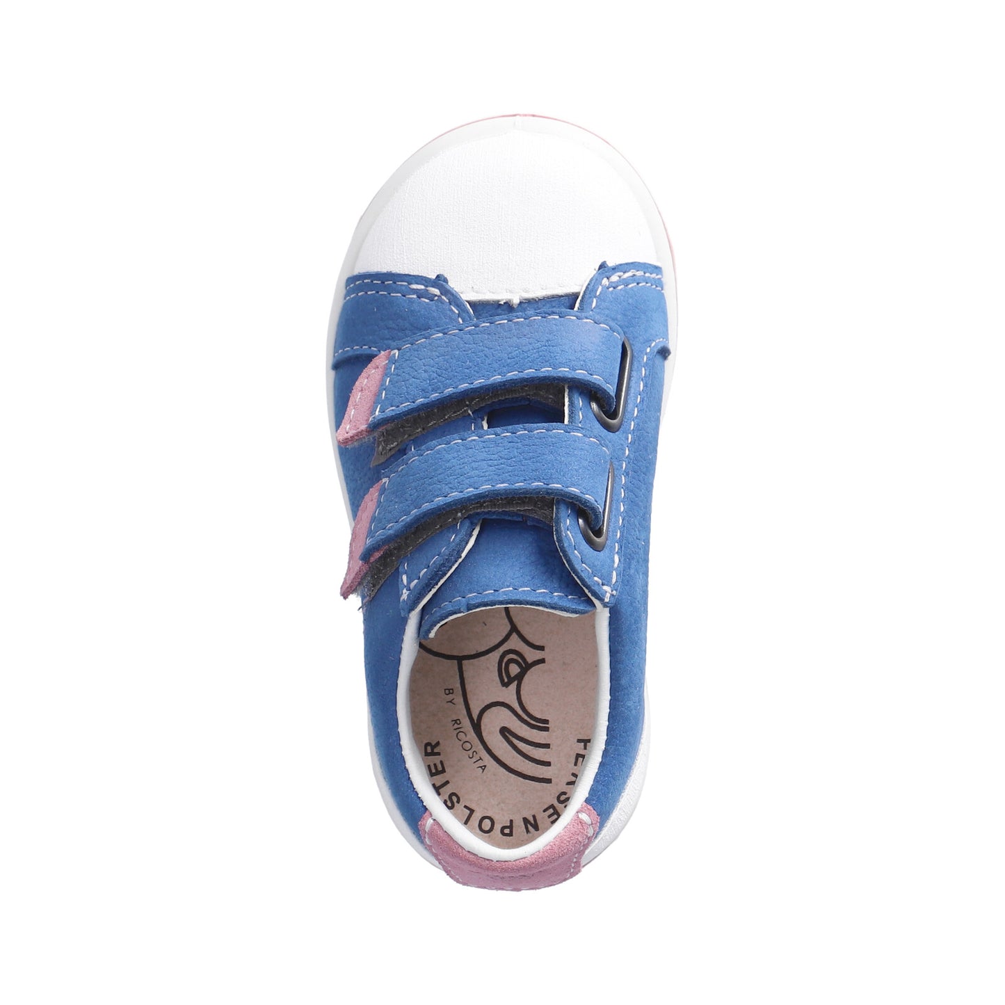 Nippy Leather Sneaker Shoe in Blue and Pink
