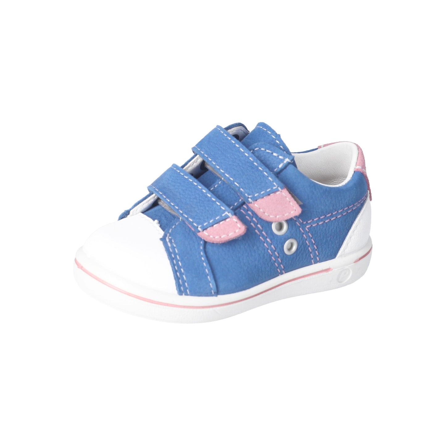Nippy Leather Sneaker Shoe in Blue and Pink