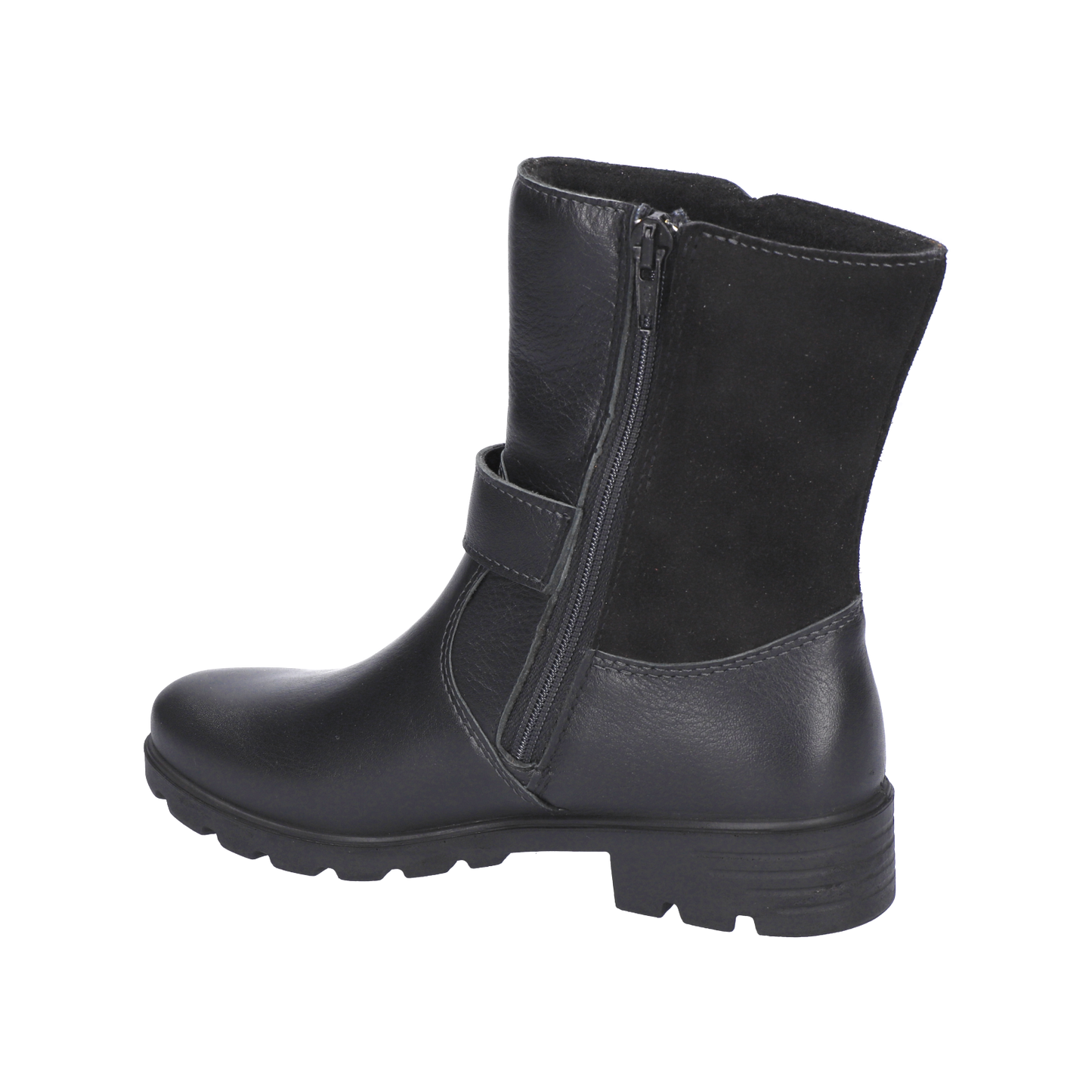 Waterproof Ranka Black Leather and Nubuk Warmlined Boot