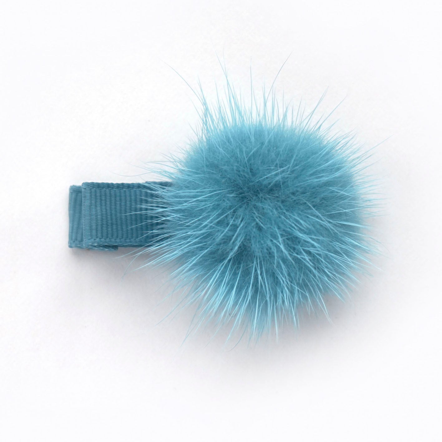 Small Pom Pom Hair Clip