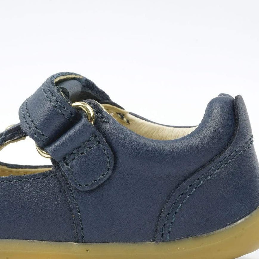 SU Louise T-Bar Shoe in Navy Leather